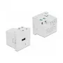 Power socket USB-A DELOCK 81311, white, 100–240V, 0.5A, LED power indicator, plastic housing