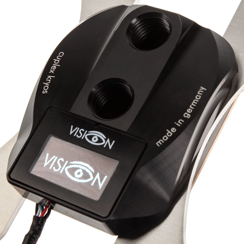 Water block Aqua-Computer 21713 Kryos Next Vision – Acetal and Copper, AM4, black/silver