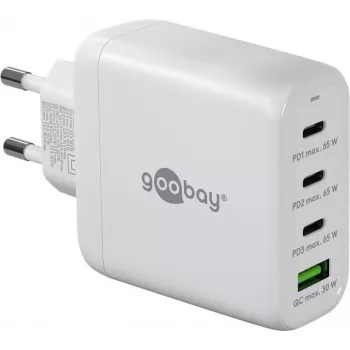 Goobay 64822 Charger for Mobile Devices Headphones - Laptop - Smartphone - Tablet White AC Fast Charging Indoor (64822)