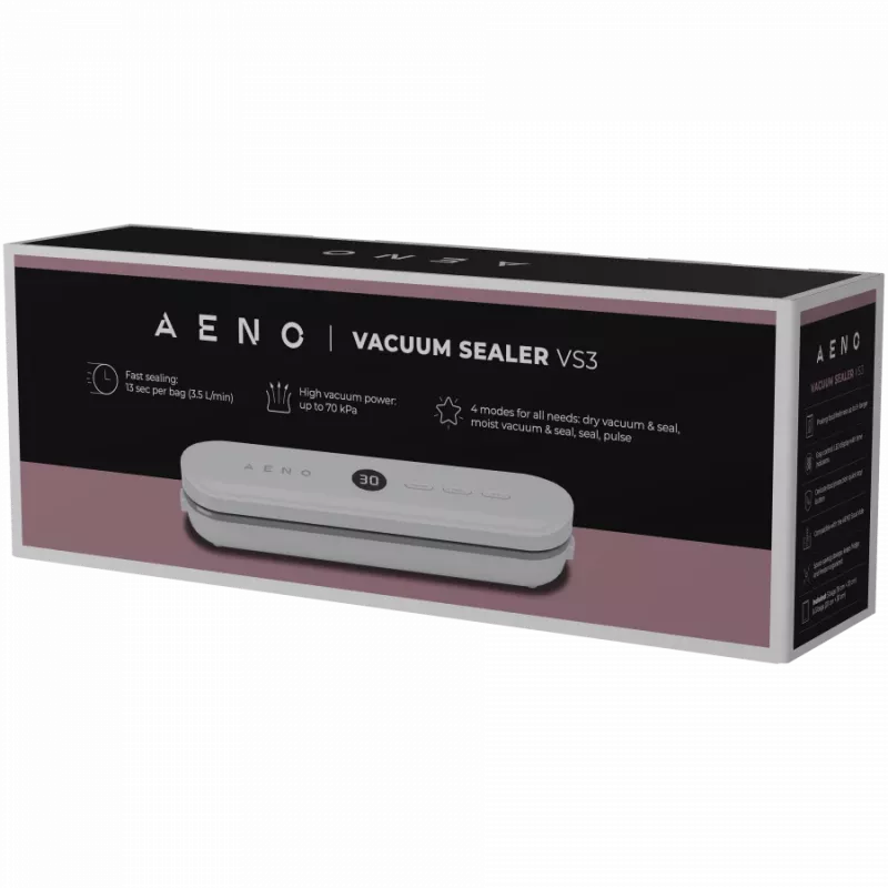 Vacuum Sealer, white, LED display, 80W, -65kPa (+/-5kPa)