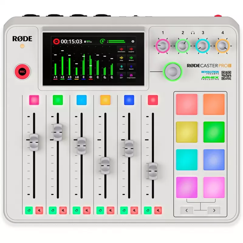 Audio interface Rode RodeCaster Pro II white — multi-channel USB recording console