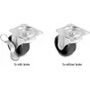 DeLOCK Castor Wheel Ø 50 mm load capacity up to 90 kg Set 2 x 2 pieces