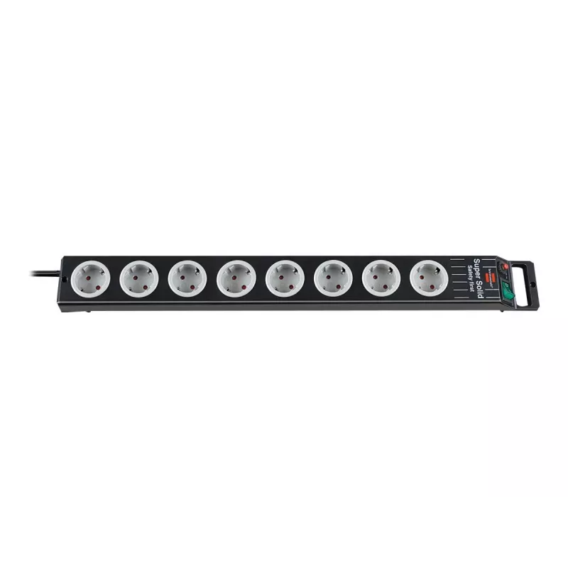 Power Extension Brennenstuhl 1153380118 2.5m 8 AC Outlets Black Grey