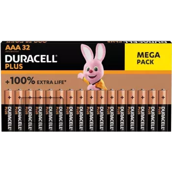 Alkaline AAA Batteries Duracell Plus 32-pack (model 00216914) Long-lasting power