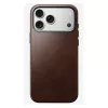 Mobile phone case Nomad Traditional Leather Case for iPhone 17 Pro Max, leather/aluminium/microfibre, fits 6.9 inch (Brown)