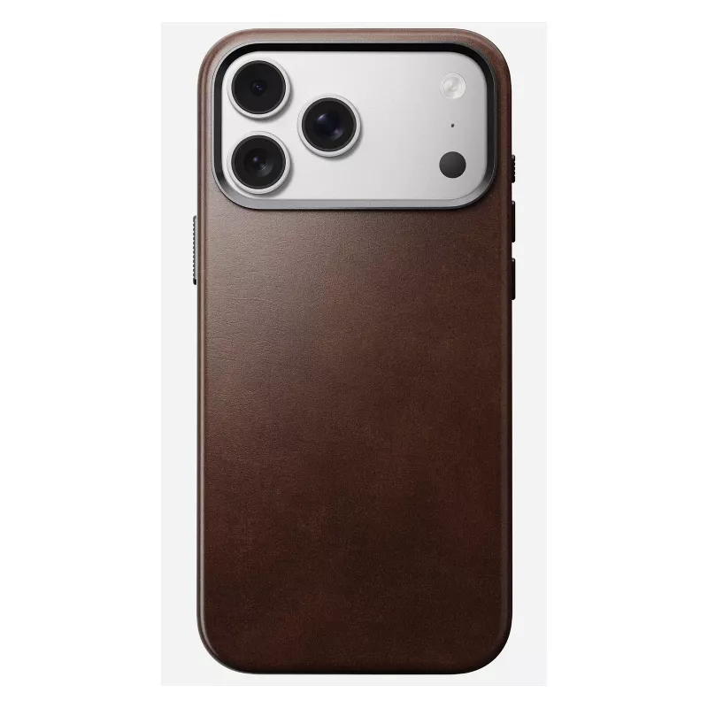 Mobile phone case Nomad Traditional Leather Case for iPhone 17 Pro Max, leather/aluminium/microfibre, fits 6.9 inch (Brown)
