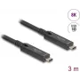 DeLOCK USB Cable USB 3.2 Gen 2 3m USB C Black 84246
