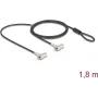 Cable Lock Navilock 20934 Black Silver 1.8m Key Lock