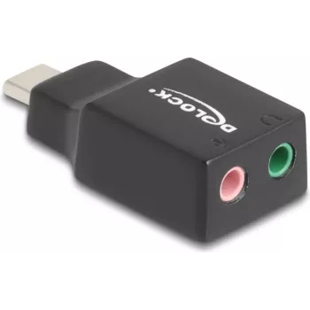 DeLOCK External USB Sound Card Type-C Male to 2 x 3.5 mm Stereo
