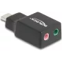 DeLOCK External USB Sound Card Type-C Male to 2 x 3.5 mm Stereo