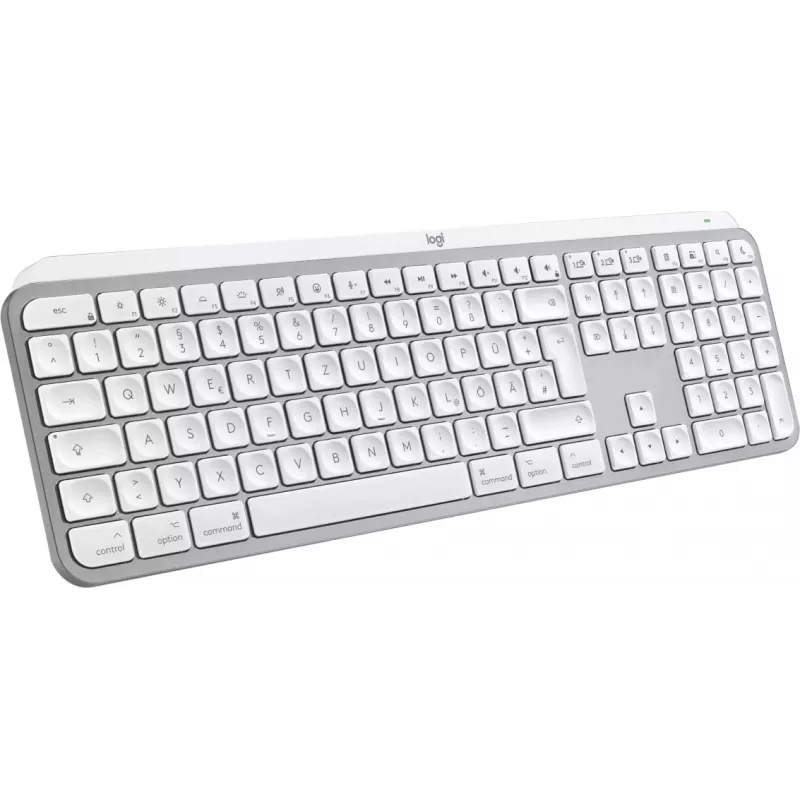 Logitech MX Keys S for Mac keyboard Office RF Wireless + Bluetooth QWERTZ German Aluminium White