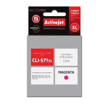 Activejet ACC-571MNX Ink (replacement for Canon CLI-571XLM; Supreme; 12 ml; magenta)