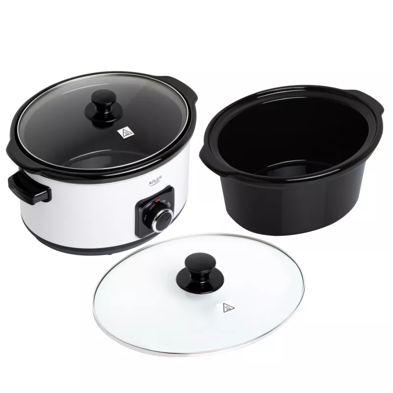 Adler AD 6413r Slow cooker, 5.8L, White Adler