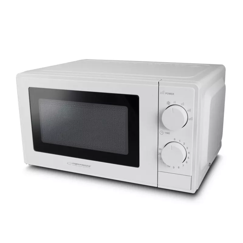 Solo microwave oven ESPERANZA ESTOFADO — 700 W, 20 L, 5 power levels, 24.5 cm turntable, white