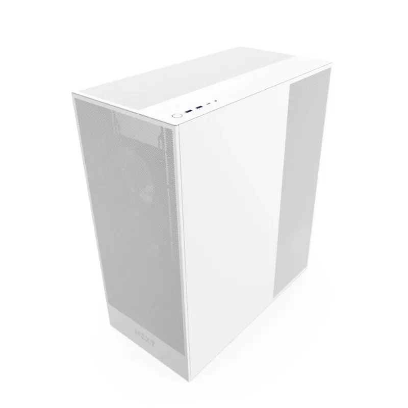 PC Case NZXT H7 Flow RGB Midi Tower White — Tempered Glass, EATX, Front 3×120mm, USB-C