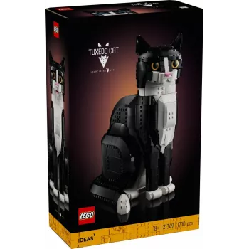 LEGO set Ideas 21349 Tuxedo Cat building kit — collectible brick model, display piece