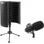 Large Diaphragm Condenser Microphone Set Omnitronic CM-78MK2 with AS-04 Table Microphone Absorber System