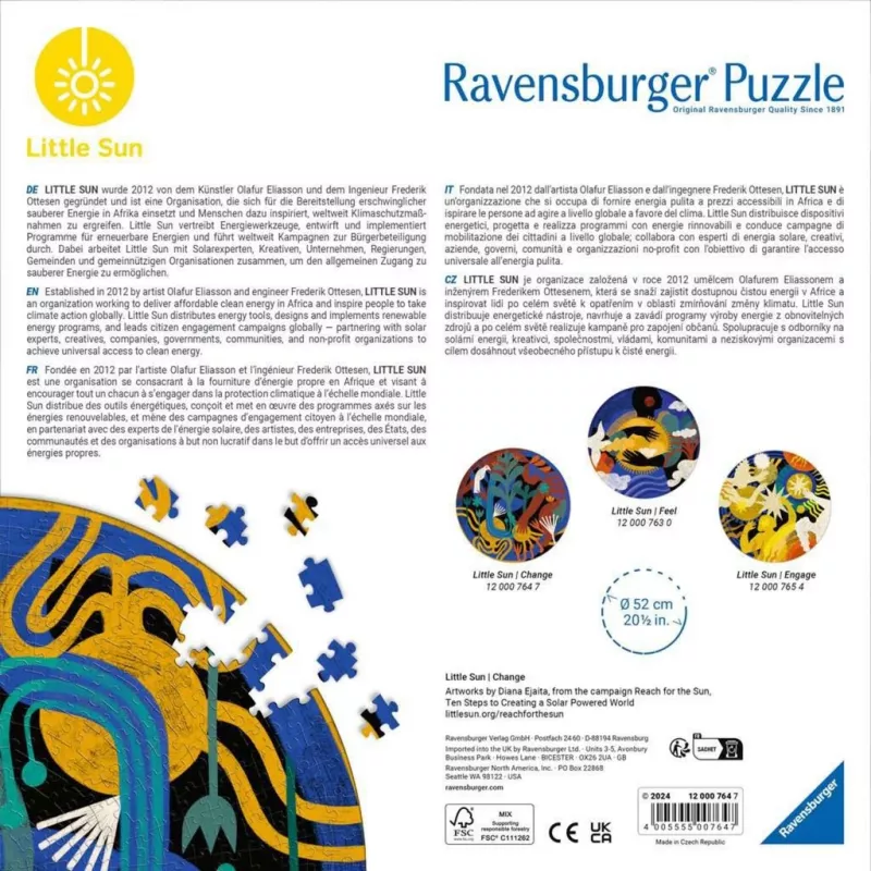 Colour puzzle Ravensburger Little Sun - Change, 500 pieces, model 12000764