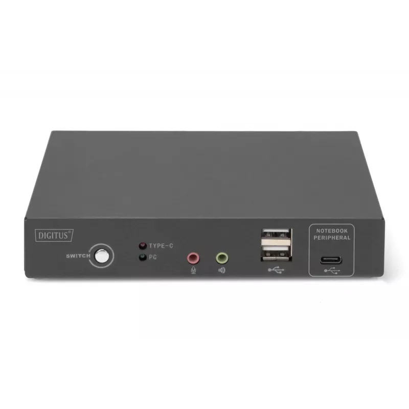 DIGITUS DS-12901 - KVM-/Audio-/USB-Switch - 4K 30 Hz, USB-C/USB/HDMI-input, HDMI-output, Network