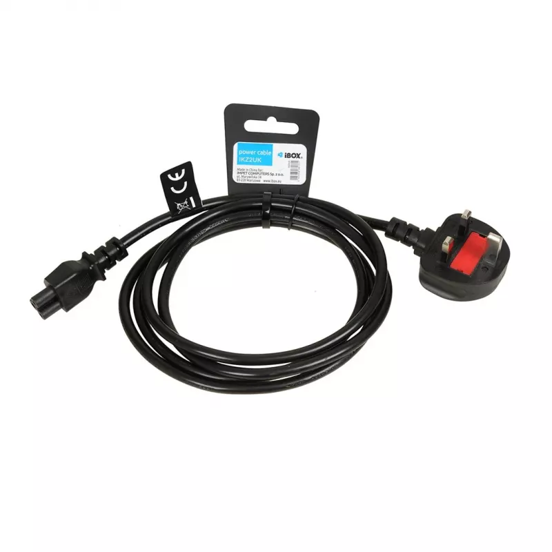 Power cable IBOX Clover VDE 1.8m with UK plug