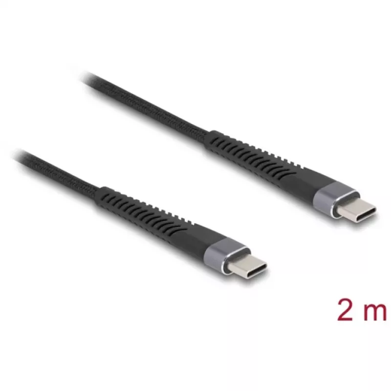 DeLOCK USB Cable USB 2.0 2m USB C Black 81125