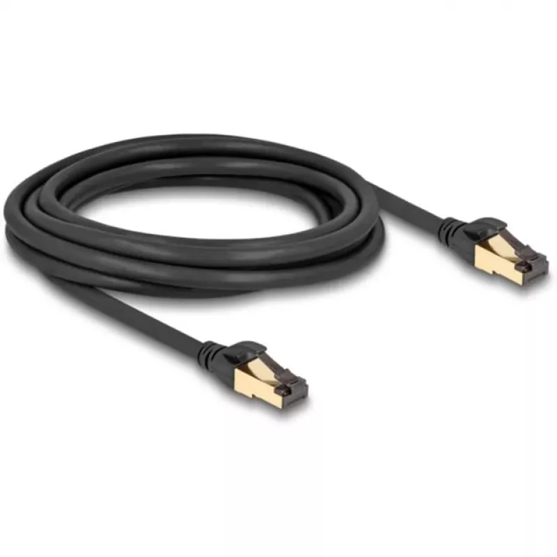 DeLOCK RJ45 Network Cable Cat.6A male to male S/FTP black 3 m
