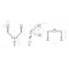 Desk holder for 2 LED/LCD monitors 10-32 L-18GD ART 9KG 2xUSB3.0