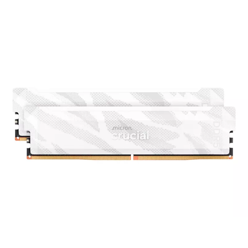 Crucial Pro OC 32GB (2x16GB) DDR5 PC5-48000C32 6400MHz Dual Channel Kit - White