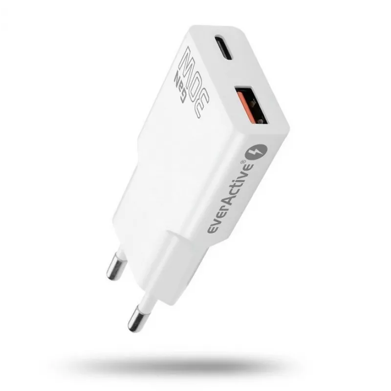 Universal USB Wall Charger everActive SC-380Q Super Slim QC 3.0 — Quick Charge 3.0, compact design
