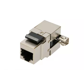 Keystone jack Extralink CAT6 STP RJ45, female, steel color, 1 pc
