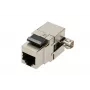 Keystone jack Extralink CAT6 STP RJ45, female, steel color, 1 pc