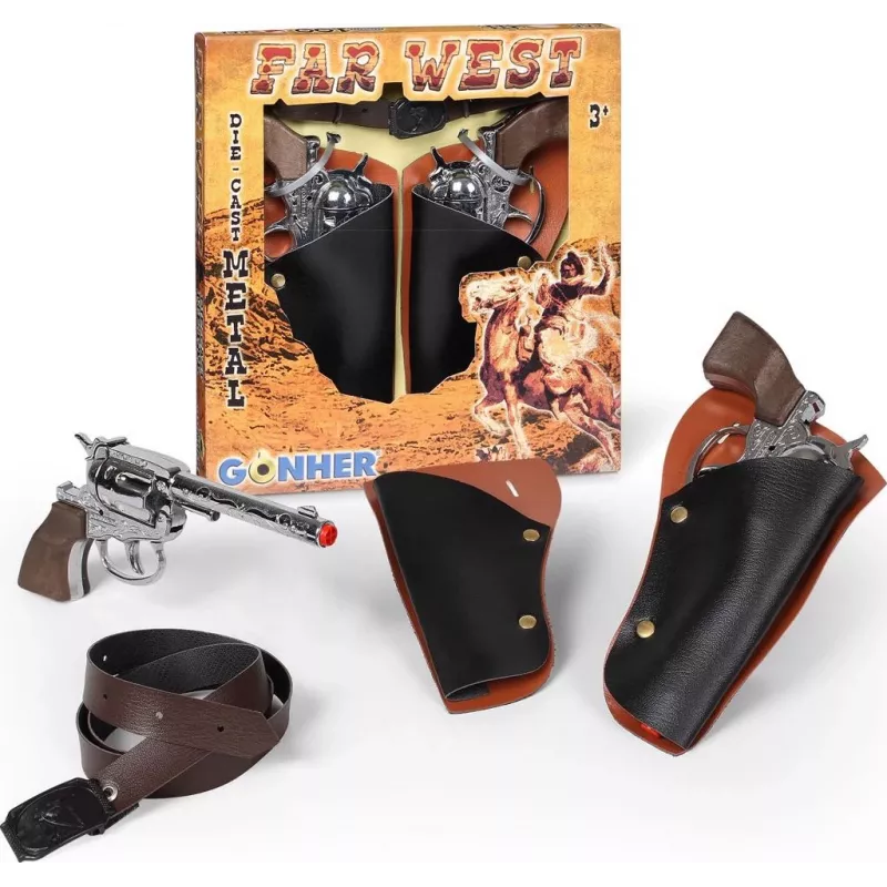 Toy gun set Pulio 155148/0 — 2 revolver pistols with belt