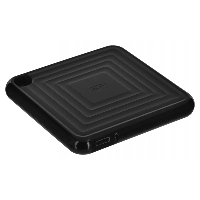 External SSD Silicon Power 512 GB Portable USB Type-C 3.2 Gen 2 PC60, 540/500 MB/s, 256-bit AES, drop-proof, black