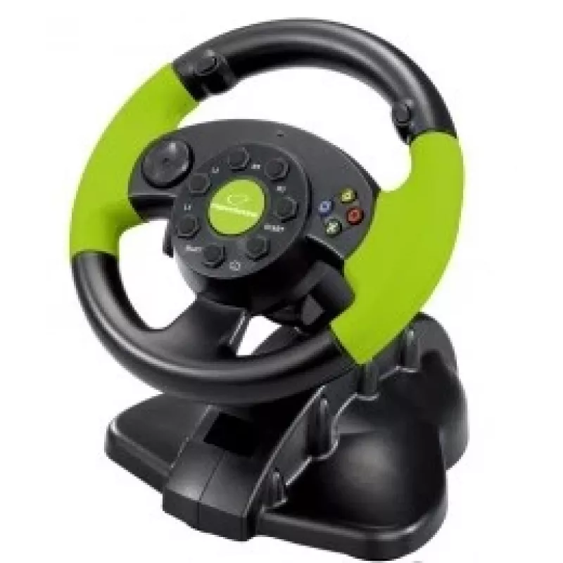 Wired Gaming Controller ESPERANZA EG104 for PlayStation 3 and Xbox 360, Black/Green