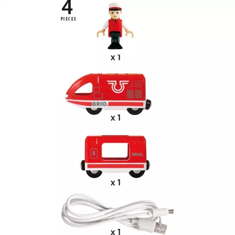 World Roter Akku-Reisezug, toy vehicle red