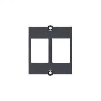 Bachmann 2x Keystone socket outlet, black metal housing, model 917.061