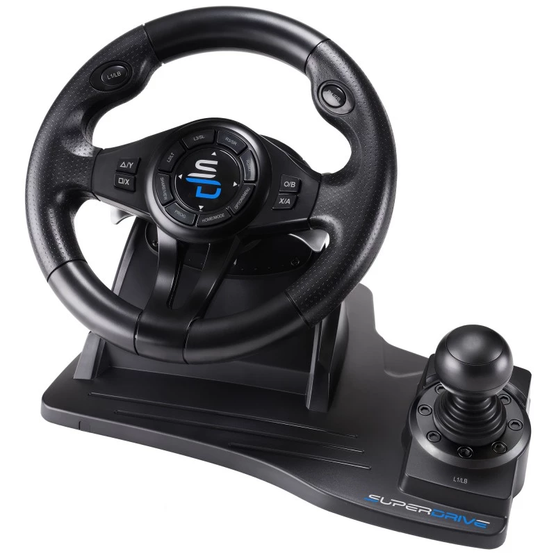 Subsonic SA5596-NG Gaming Controller Black USB Steering Wheel Pedals 270°
