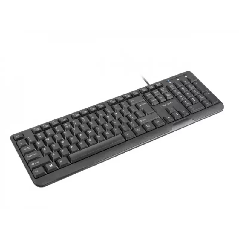 NATEC KEYBOARD TROUT SLIM USB, US LAYOUT, BLACK