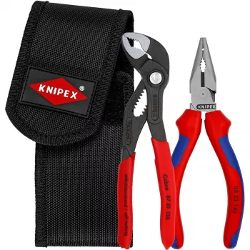 Mini-Zangenset, in Tool Belt Pouch, Zangen-Set Red/black, 2-piece