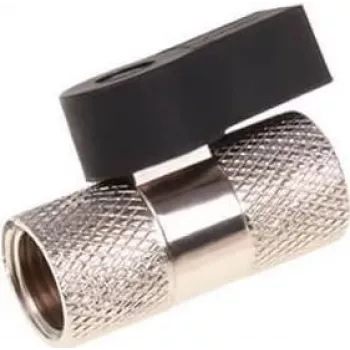 Alphacool 2-way ball valve G1/4 - Chrome (17353)