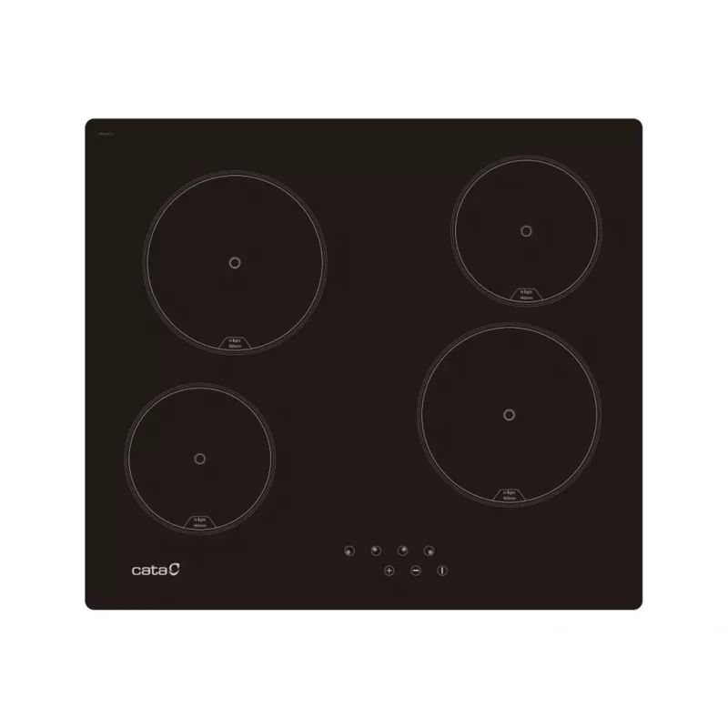 Built-in hob CATA TN 604 — 59 cm black, 4 cooking zones, touch control, LED display