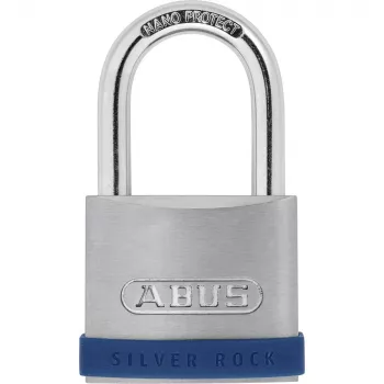 Conventional padlock ABUS Silver Rock 5 Key lock Blue Silver