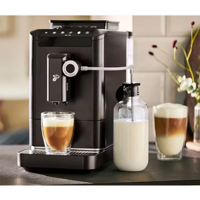 Espresso machine Tchibo Esperto2 Milk black — integrated milk frother, countertop automatic espresso maker