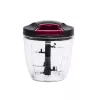 Manual food chopper Jata HMAQ4506 capacity 0.9 L stainless steel blades 140 mm height 12.5 cm diameter Black Red Transparent