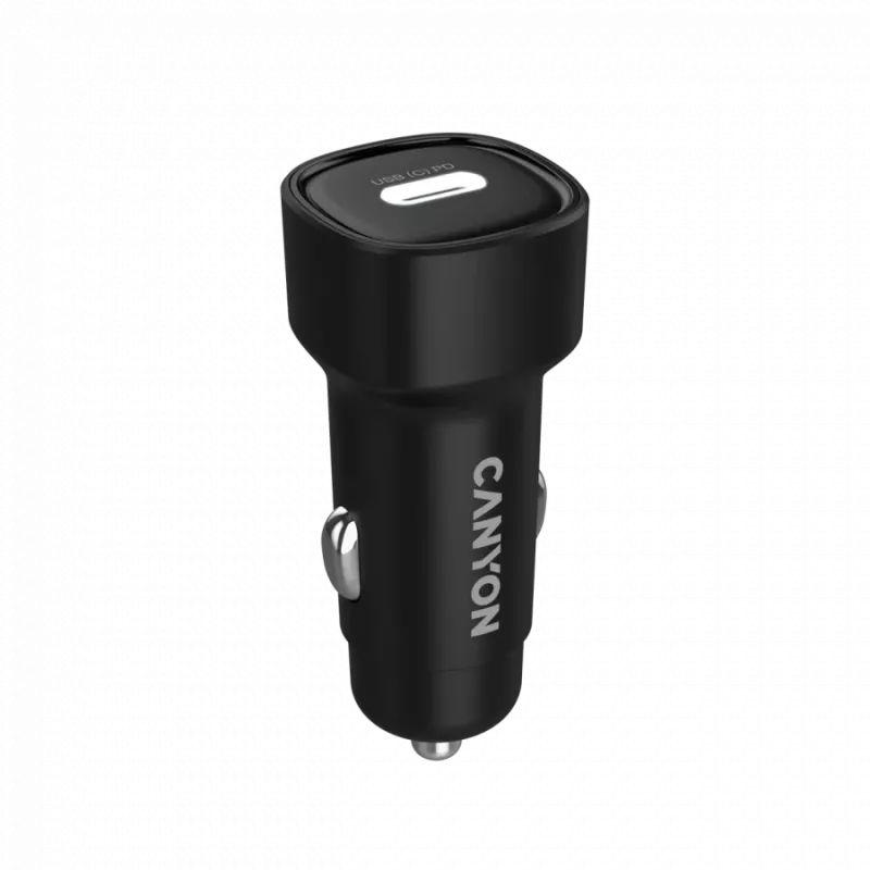 Car charger CANYON OnDrive 30 PD 30W USB-C Black — in-vehicle USB-C power adapter 30W PD