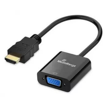 MEDIARANGE HDMI to VGA HD15 Video Converter 20cm black - Converter - HDMI (MRCS231)