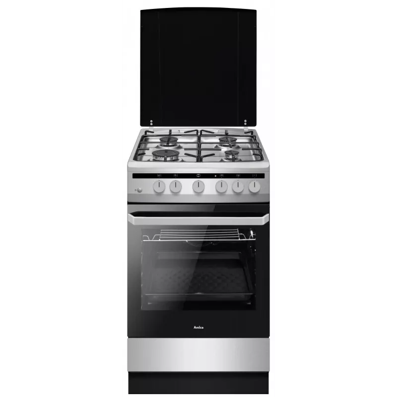 Amica 57GGH5.43HZpMsN(Xx) Freestanding Cooker Gas Silver a