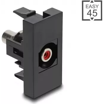 DeLOCK Easy 45 socket-outlet 2 x RCA Black Red Female