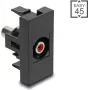 DeLOCK Easy 45 socket-outlet 2 x RCA Black Red Female