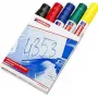 Edding 800 permanent marker Chisel tip Black Blue Green Red Yellow 5 pc